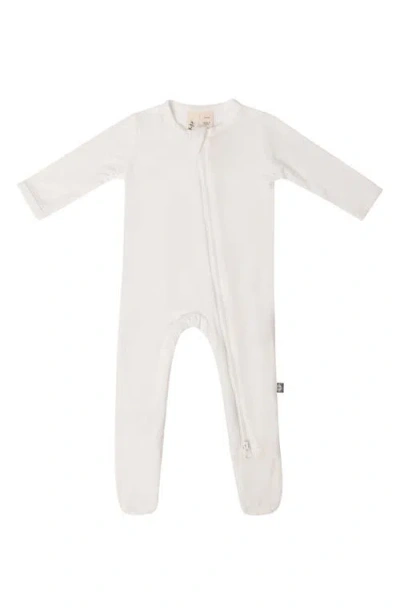 Kyte Baby Zip-up Footie In White