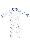Kyte Baby Sea Shell Zip-up Footie In Royal Shell