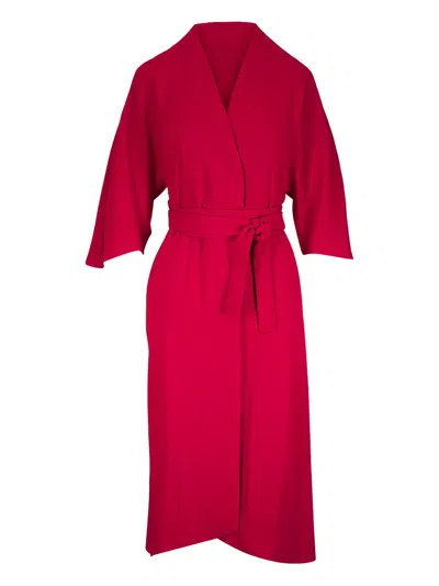 Kz_k Studio Belted Dress In Red