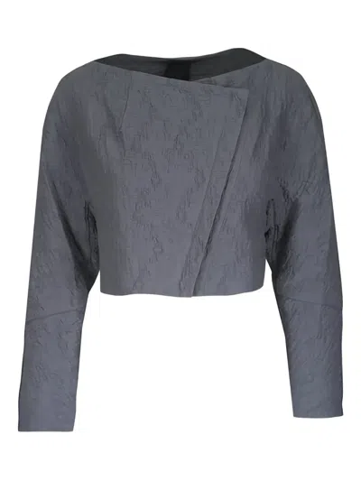 Kz_k Studio Concealed-fastening Jacket In Gray