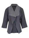 Kz_k Studio Draped-front Denim Jacket
