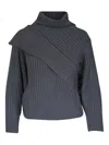 Kz_k Studio Kartner Layered Sweater In Gray