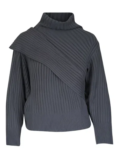 Kz_k Studio Kartner Layered Sweater In Gray