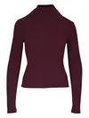 Kz_k Studio Mock Neck Long-sleeve Top In Red