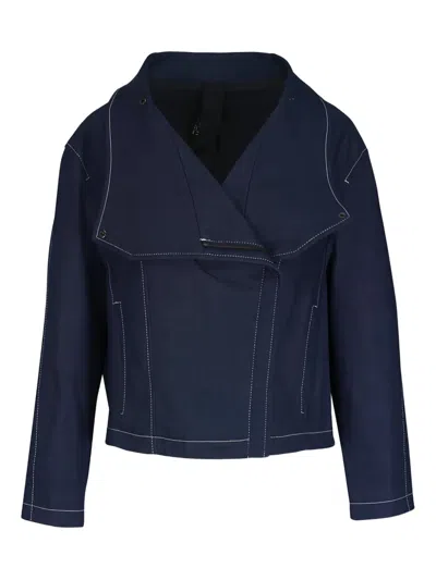 Kz_k Studio Point-collar Jacket In Blue