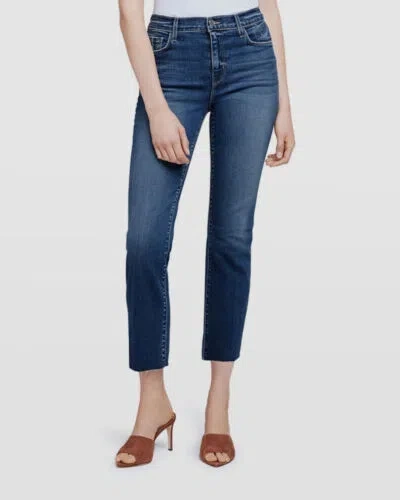 Pre-owned L Agence $270 L'agence Women's Blue Sada Crop Slim-fit High-rise Jeans Pants Size 27