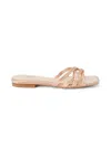 L AGENCE ABELLE SATIN FLAT SANDAL