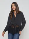 L'agence Adalee Lace Blouse In Black