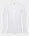 L Agence Adalee Lace Inset Satin Blouse In White