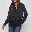 L'agence Adalee Lace Blouse In Black