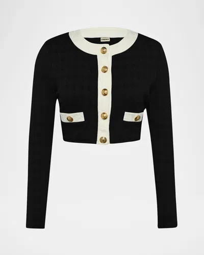 L AGENCE ADALINE COLORBLOCK CHIC SWIM CARDIGAN