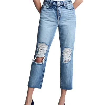 L Agence Adele Stove Pipe Jeans In Blue