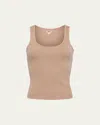 L Agence Adira Scoopneck Tank Top In Cappuccino In Cappuccino Capu