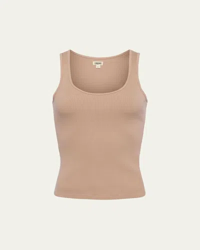 L AGENCE ADIRA SCOOP-NECK TANK TOP