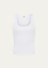 L Agence Adira Scoop-neck Tank Top In White