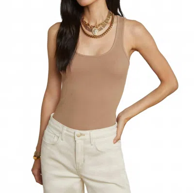 L Agence Adira Scoopneck Tank Top In Cappuccino