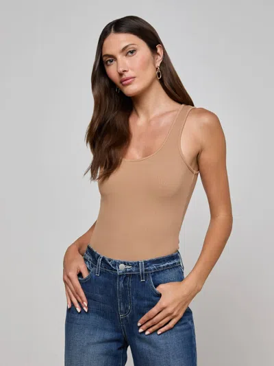 L Agence Adira Tank In Brown