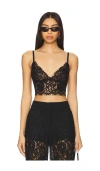 L Agence Aislin Lace Bralette Top In Black