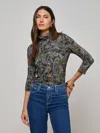 L Agence Aja Turtleneck In Multi