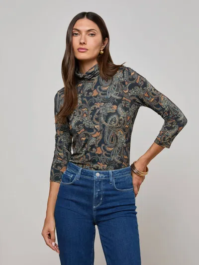 L Agence Aja Turtleneck In Multi
