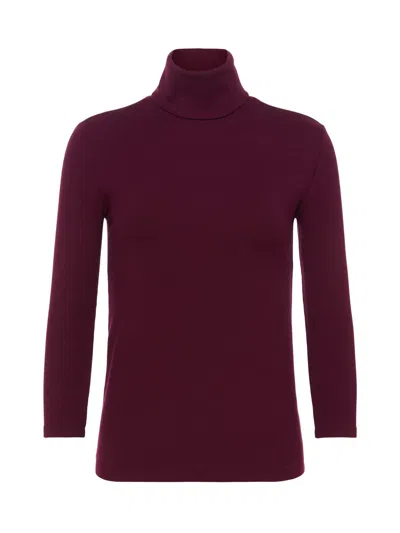 L Agence Aja Turtleneck In Red