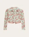 L Agence Akemi Cropped Button-front Shirt