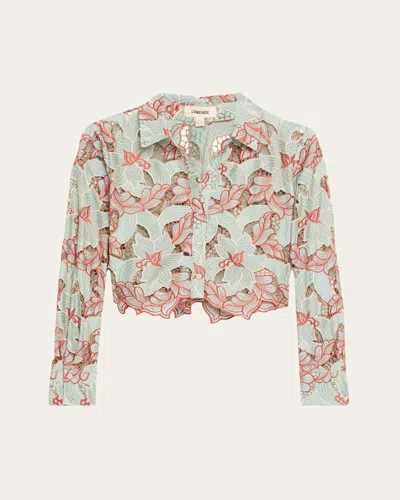 L Agence Akemi Cropped Button-front Shirt