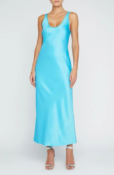 L Agence Akiya Tank Dress In Blue Atoll