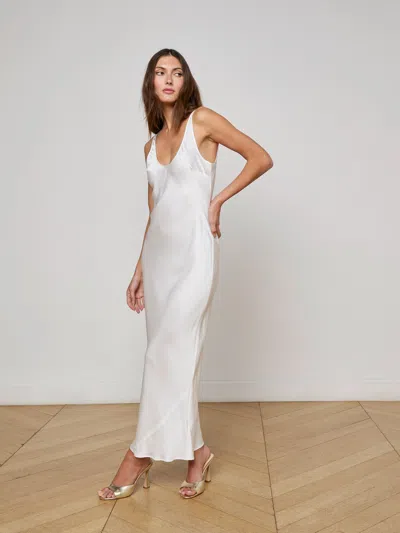 L Agence Akiya Satin Maxi Dress