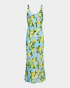 L Agence Akiya Satin Maxi Dress