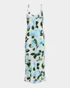 L Agence Akiya Satin Maxi Dress
