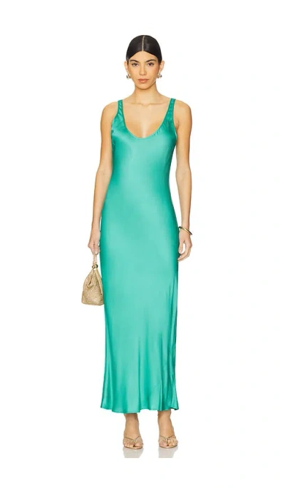 L Agence Akiya Tank Dress In Bright Jade