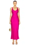 L Agence Akiya Dress In Light Ruby