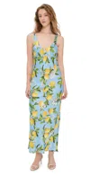 L Agence Akiya Satin Maxi Dress