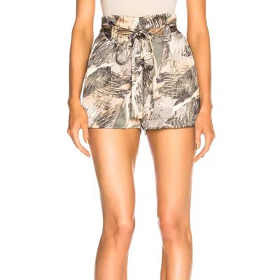 L Agence Alex Paperbag Shorts In Multi