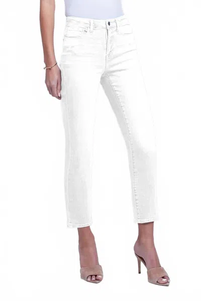 L'agence Alexia High Rise Crop Cigarette Jeans In Blanc In White