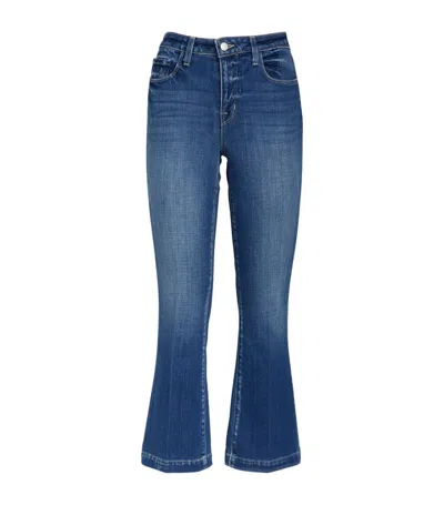 L Agence Ali High-rise Cropped Flare Jeans In Blue