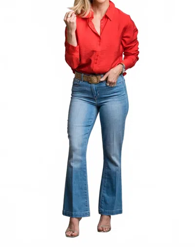 L Agence Ali High Rise Slim Flare Jeans In Amherst In Blue