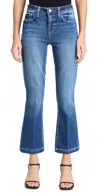 L Agence Kendra Cropped Distressed High-rise Flared Jeans In Maywood