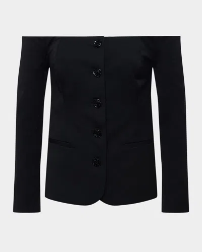 L'agence Alice Blazer Top In Black