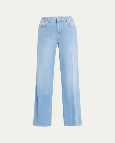 L Agence Alicent High-rise Sneaker Jeans In Blue
