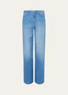 L AGENCE ALICENT HIGH-RISE SNEAKER WIDE-LEG JEANS