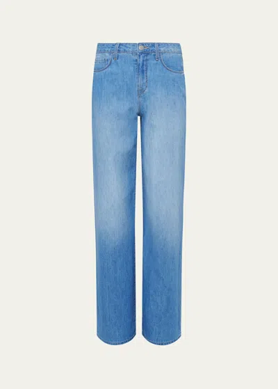 L AGENCE ALICENT HIGH-RISE SNEAKER WIDE-LEG JEANS