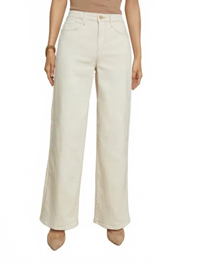 L Agence Alicent High Rise Wide Leg Jean In Macadamia In Neutral