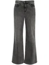 L Agence Alicent High-rise Wide-leg Jeans In Grey