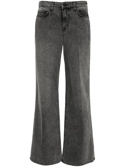 L Agence Alicent High-rise Wide-leg Jeans In Grey