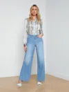 L Agence Alicent High Rise Sneaker Wide Leg Jeans In Havana In Havana