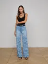 L Agence Alicent Wide-leg Jean In Blue