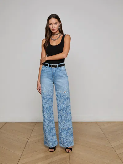 L Agence Alicent Wide-leg Jean In Hurley