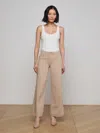 L'agence Alicent Wide-leg Jean In Neutral